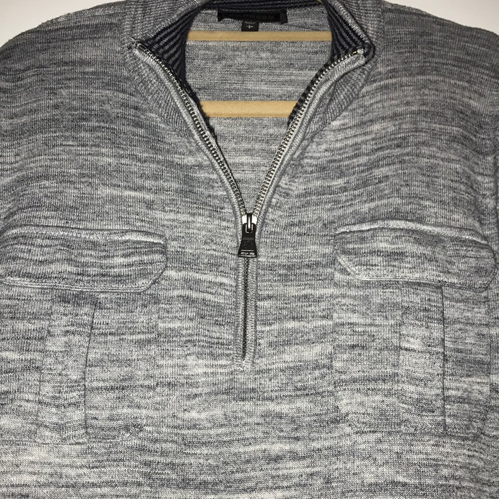Men’s Express Marled Half Zip Sweater
